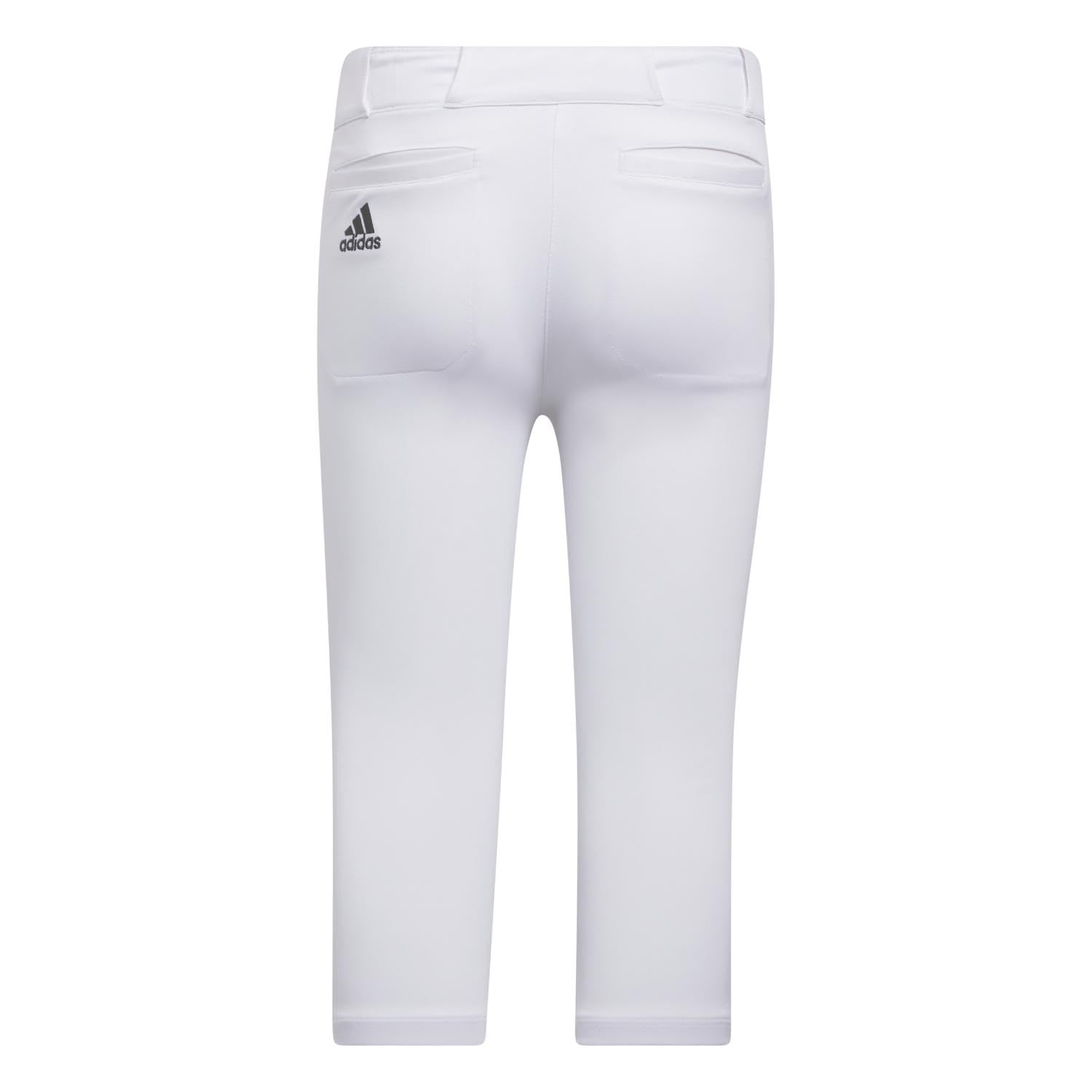 adidas Girls' Short Softball Pants, White, Large