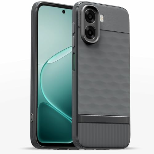 Image of Pikkme Back Cover for Oppo A6X 5G Camera Protection 3D Hexa Cube Design Silicone Protective Bumper Case (Grey)