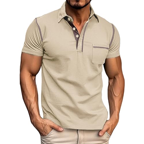 Polo de printemps homme uni résolvant le manque de confort avec manches raglan