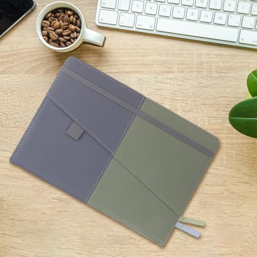 Carnet de mots de passe A5 gris et vert avec onglets alphabétiques - 4