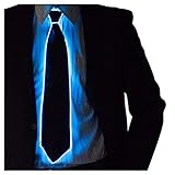 Neon Nightlife Light Up Neck Tie for Men, Blue