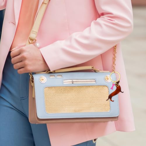Giantree Dackel Schlüsselanhänger, Stilvolle Dackel Geschenke für Damen Glücksbringer Hunde Keychain Tasche Anhänger Geschenke für Lieblingsmensch Frauen Männer Kinder