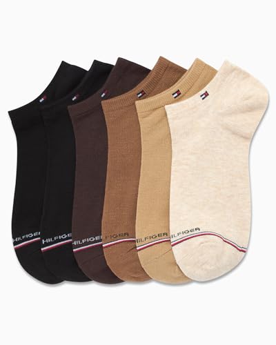 Tommy Hilfiger Mens Athletic Socks - 5 Pack/6 Pack Moisture Wicking Mens Ankle Socks - Breathable Low Cut Sock (Size 7-12)4