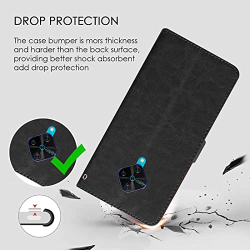 Image of Flip Cover Compatible with Vivo S1 Pro | Premium Leather Finish | Inbuilt Pockets & Stand | Flip Cover Back Case for Vivo S1 Pro (Black)