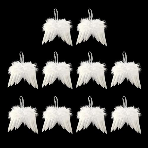 10 Stück Engelsflügel Deko Christbaumschmuck Engel Flügel...