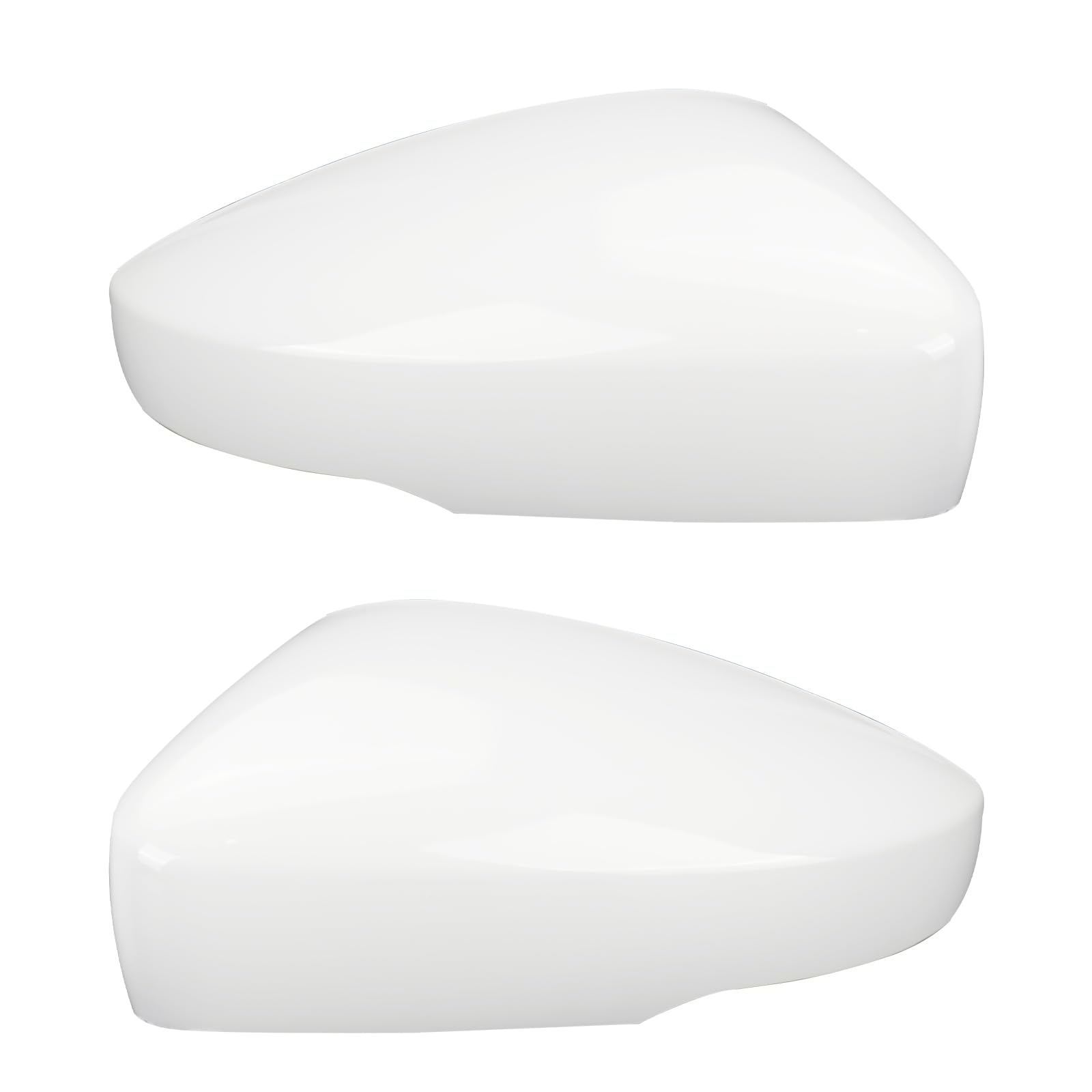 Coperture per specchietti retrovisori, 1 coppia di coperture per specchietti esterni anteriori e posteriori per 2009-2017 VW Polo MK5 (Bianco)
