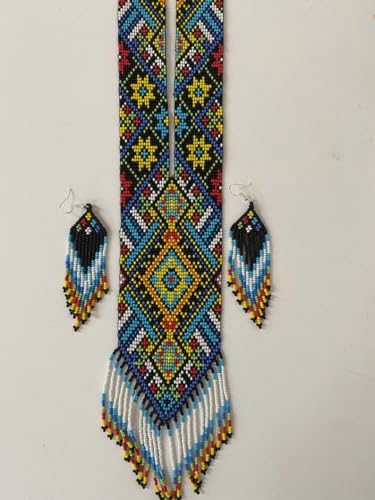 Collar Gerdan de cuentas y pendientes en estuche de regalo para joyería tradicional artesanal 2