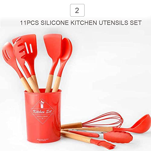 Camnoon Utensílios de cozinha Conjunto 11 Pcs Silicone Antiaderente Conjunto de Utensílios de Cozinh