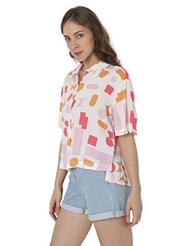 Image of VERO MODA Women's Slim Fit Collar Neck Shirt