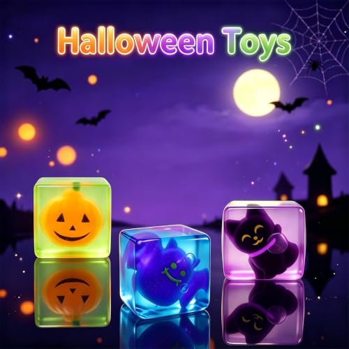 Anditoy 4 Pack Halloween Stress Balls with Halloween Mochi Squishy Toys Inside for Kids Boys Girls Halloween Treat Bags Gifts Party Favors - Image 4