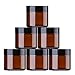 THETIS Pots en Verre Ronds 60ml (6 Pack) - Les récipients cosmétiques vides avec doublures intérieures, couvercles Noirs et Pots d'échantillon en