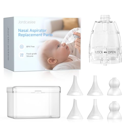 Nasal Aspirator Replacement Parts Compatible with GROWNSY X-Bosak Watolt Navage Nose Sucker for Baby & Toddlers Suction Chamber and 6pcs Silicone Tips Replacement Kit