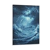 UTGN Bermuda-Dreieck-Poster auf Leinwand, Schlafzimmer, 