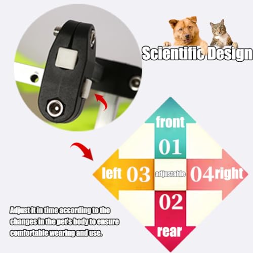Silla de ruedas ajustable para perro, ayuda a la movilidad para displasia de cadera, soporta patas traseras, ideal para actividades al aire libre y mascotas activas