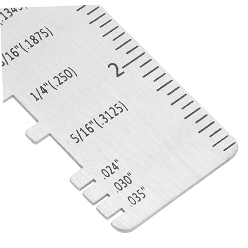 Medidor de alambre de doble cara de alta precisión 2pcs, calibre estándar de grosor de láminas metálicas para soldadura eléctrica miniatura 4