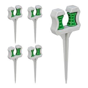 Relaxdays Gartenschlauchführung 5er Set mit Erdspieß