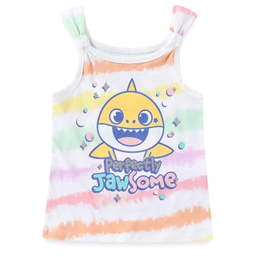 Image of Nickelodeon Baby Shark Girls 2-Piece Tank Top and Bike Shorts Set for Toddlers