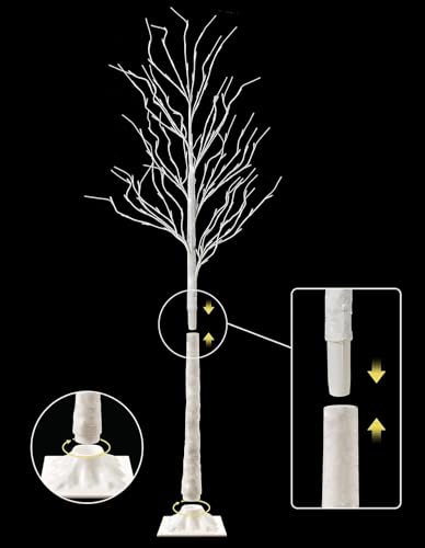 Lighted-Birch-Tree-2-Pack-6-Feet-144-Warm-White-Lights-Prelit-White-Artificial-Christmas-Trees-for-Indoor-Outdoor-Decor-Garden-Wedding-Party-Bedroom-Decoration Lighted Birch Tree 2 Pack 6 Feet 144 Warm White Lights Prelit White Artificial Christmas Trees for Indoor Outdoor Decor Garden Wedding Party Bedroom Decoration