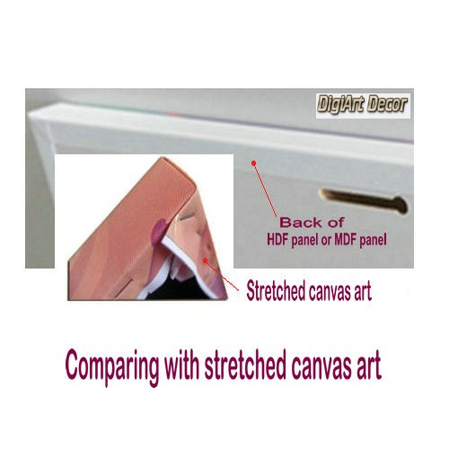 Peacock Feather Ready To Hang 5 Piece Wall Art Print Mounted On Fiberboard Canvas/Better Than Stretched Canvas Arts/Size: 10X28X1"(Each Panel) X5Panels #TOP4