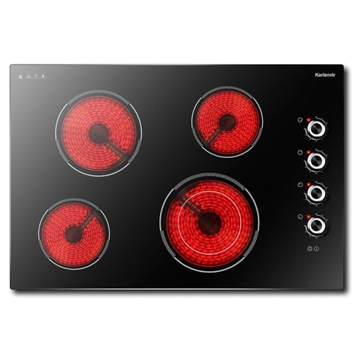 Karienvir Glaskeramikkochfeld 77cm 4 Platten Einbau,...