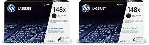 Image of HP Original 148X Black LaserJet Toner Cartridge | This Cartridge Works LaserJet Pro 4001,MFP 4101 | W1480X,(Pack of 2)