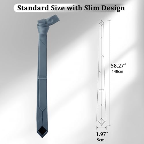 Image of Landisun Black Tie Men Women Solid Skinny Ties Slim Ties Satin Tie