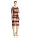 Sandra Darren Women's Plus-Size Zig Zag Printed Knit Dress with Tie
