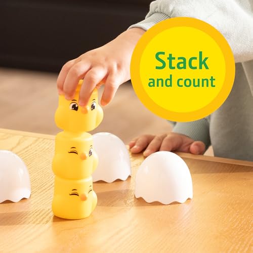 Build-A-Buddy Stackers Farm Playset - 10-Piece John Deere Chick Toy Set with Chicks, Eggshells, Farmer, and Gator - Officially Licensed John Deere Toys - Toddler Stacking Toys - Ages 18 Months and Up - Image 3