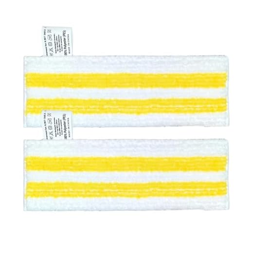 2-er Set Dampfreiniger Ersatztücher für Kär-che-r,Mikrofaser-Tuchset,hochwertige Feinstfaser, Klettsystem, Weiss, Waschbar Mikrofaserbezug für Alle Böden
