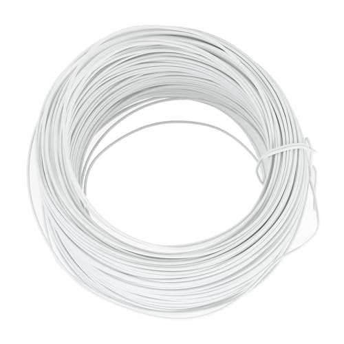 Alambre galvanizado para hobbies, alambre redondo resistente y anti desvanecimiento 0.55 85m para granja (Blanco) miniatura 7