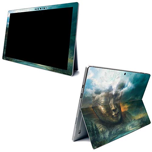 Image of MightySkins Carbon Fiber Skin for Microsoft Surface Pro 7 - Insight Buddha | Textured Carbon Fiber Finish | Easy to Apply, Remove, and Change Styles | Made in The USA