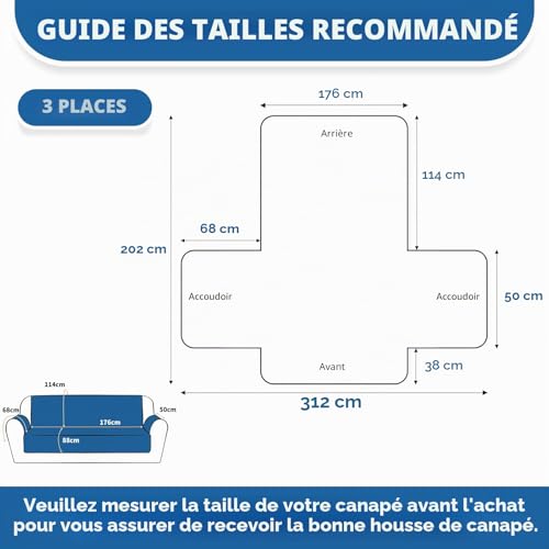 Housse canapé protection griffures et taches liquide animaux - 4