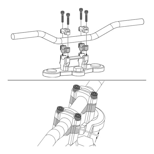 Kit modificacion soporte elevado para manillar motocicleta XT700Z 7