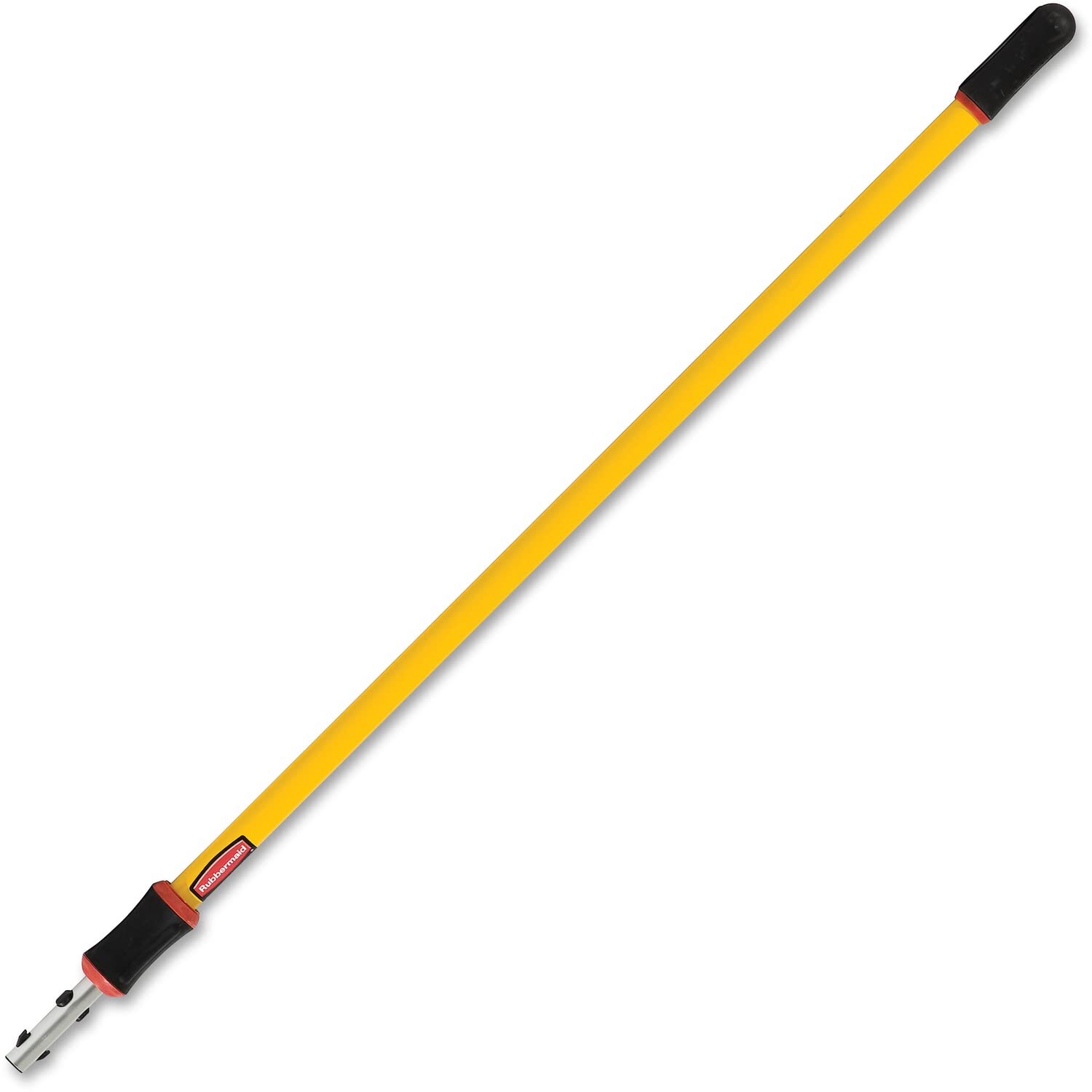 Rubbermaid Commercial Products HYGEN Quick-Connect Straight Extension/Extendable Handle/Stick/Pole 4-8 Feet Yellow Lightweight for Janitorial/Professional/Industrial Microfiber Floor