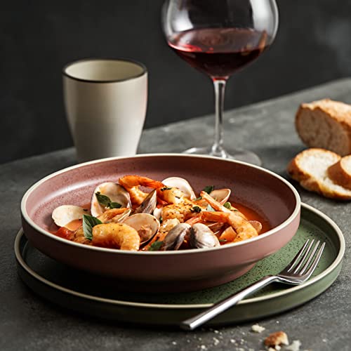 Luzerne Mod Deep Round Plate - Smoky Plum (2, D8.0 Inch X H1.75 Inch) #TOP2