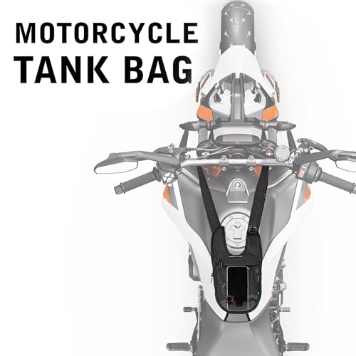 Image of Allextreme Universal Bike Tank Bag Pouch (Non Magnetic) with Water Proof Rain Cover & Straps to use as Sling Pouch Bike Riding Accessory for All Motorcycles (2.5Ltr, Black, 1 Pc)