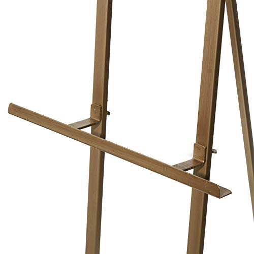 Deco 79 Metal Rectangle Easel With Chain Support, 17" X 15" X 57", Gold #TOP6