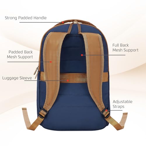 Image of Safari Dart 1 24L College backpack, 2 compartments, 17 inch laptop compatible, Smart trolley sleeve, Front pocket, college backpack bags for women and men, travel bag, Ideal for Students, Color - Blue