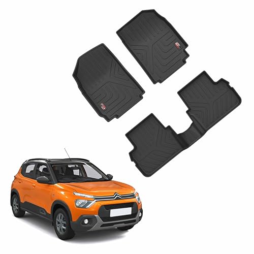 Image of GFX TPV Premium 3D Life Long Car Floor Mats Compatible with Citroen C3 (2022) Onwards, Black
