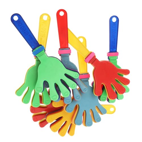 Milisten 8pcs Plastic Hand Clapper Toy Noisemakers for Party Cheering Props Noise Makers Bulk Birthday Fiesta Sporting Events