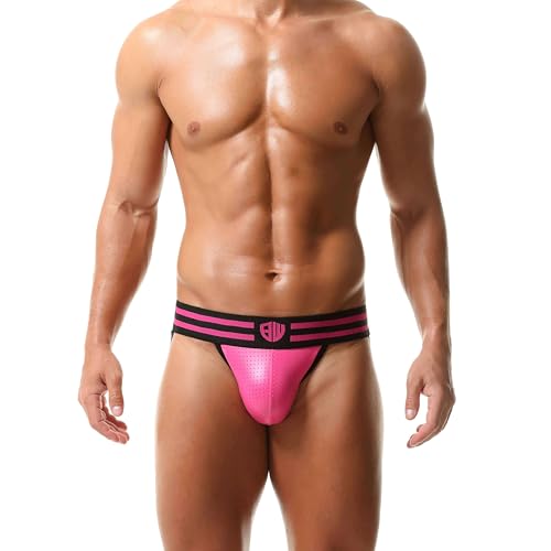 Perforated PU Leather Pro Jockstrap Thong G-string2
