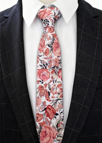 Image of Barry.Wang Men 6PCS Tie Silk Gift Necktie Clip Woven Tie Sets Party | Men Tie Classic Silk Gift Necktie With Tie Clip Jacquard Woven Neck Ties 6PCS Formal Wedding