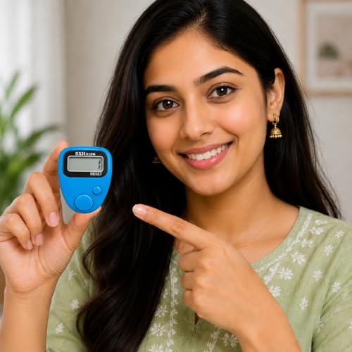 Image of Digital Jaap Counter Ring with Display, Naam Jap Counter Machine for Mantra Counting, Mala Jaap Counter, Tasbeeh Counter Ring, 5 Digit Chanting Count Machine for Prayer & Meditation