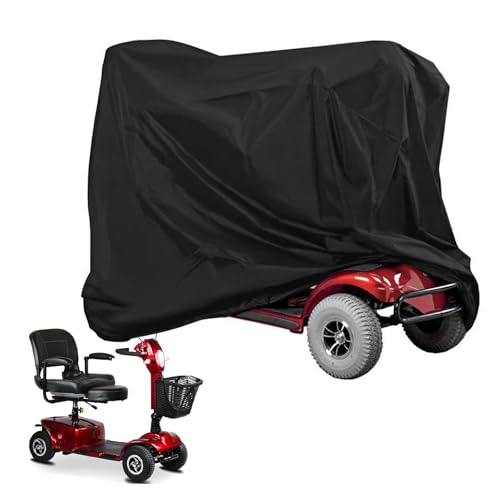 Funda para scooter de movilidad, funda impermeable para silla de ruedas, cubierta ligera para lluvia, a prueba de polvo, resistente al viento, impermeable y a prueba de rayos UV, 66 x 24 x 46 pulgadas