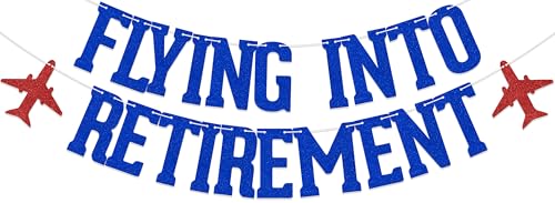 Flying into Retirement Banner, Pilot Retirement Party Decorations, How Time...