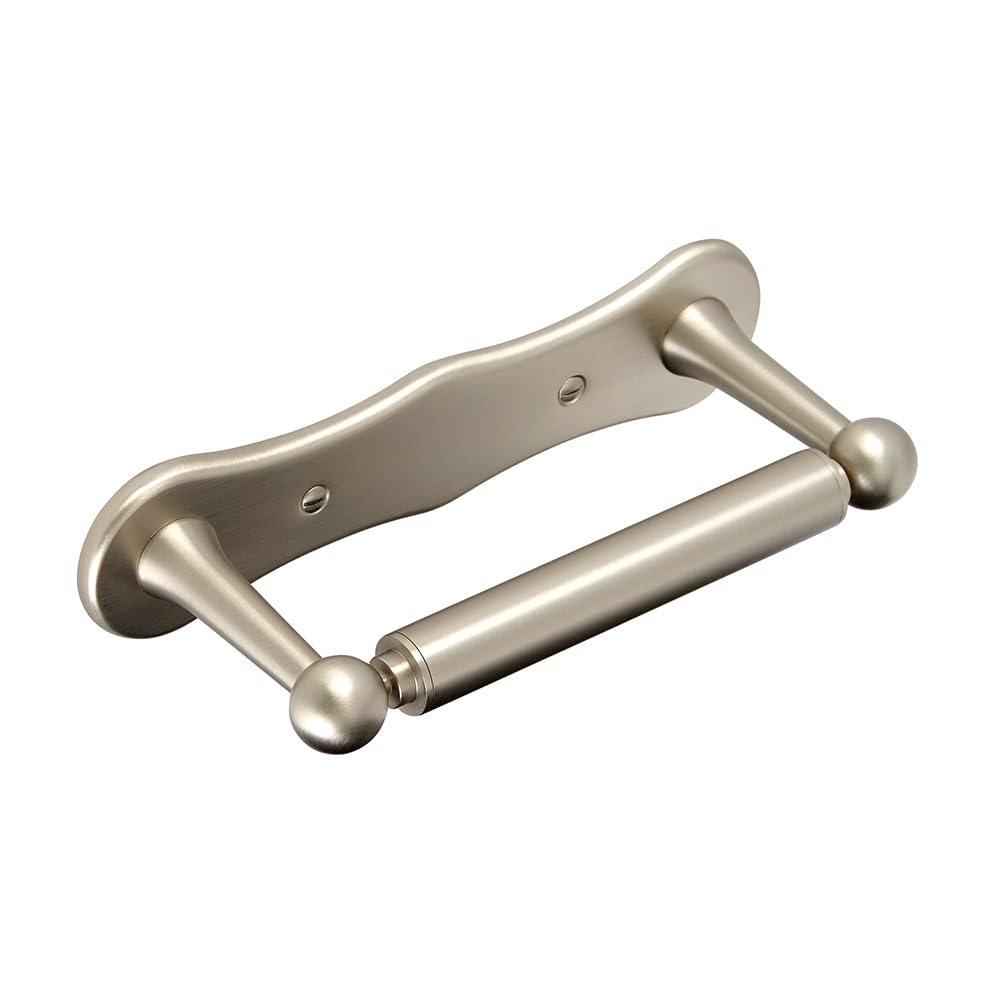 Milano Elizabeth Bathroom Wall Mounted Toilet Roll Paper Holder - Brushed Nickel