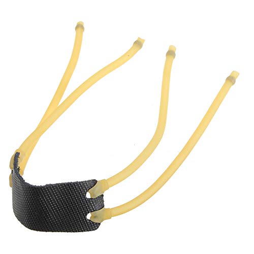 ChezMax Set of 24 Outdoor Hunting Slingshot Rubber Bands Tubing for Anti-Slip Catapult Latex Bungee Tube Microfiber Cow Leather Wrapper Four Stripes