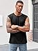 Runcati Mens Sleeveless Tank Tops Workout Cut Off Shirt Athletic Muscle Gym T Shirts Black