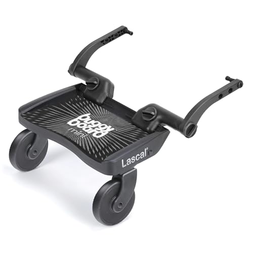 Lascal BuggyBoard Mini Plataforma con ruedas para carrito infantil, accesorio para niños de 2 a 6 años (22 kg), compatible con casi todas las sillitas de paseo, negro