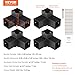 VEVOR Pergola Bracket Kit 4''x4''(Inner Size 3.6x3.6), 4pcs 3-Way Heavy Duty Corner Bracket Woodworks DIY Post Base Kit, Easy Installation Wooden Beams for Gazebos, Patio Pergolas, Log Cabin Outdoor